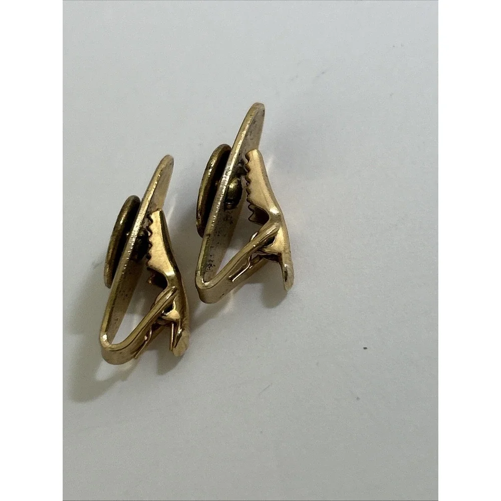 Vintage Monogram Letter S Initial Gold Tone Men's Cuff Links
